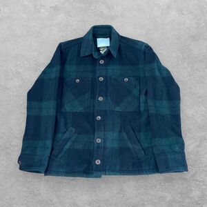 Percival Menswear Wool Blend Plaid Overshirt Jacket XS London Workwear